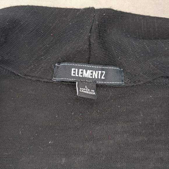 Elementz Layered-Look Blouse Cardigan Neutral Size Large - Picture 7 of 7